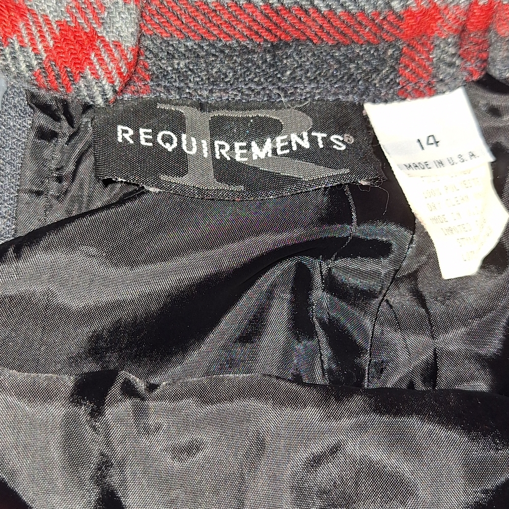 Requirements Red and Black Plaid Midi Pencil Scarf Fringe Skirt-Bundle 3/$15 - Picture 7 of 9